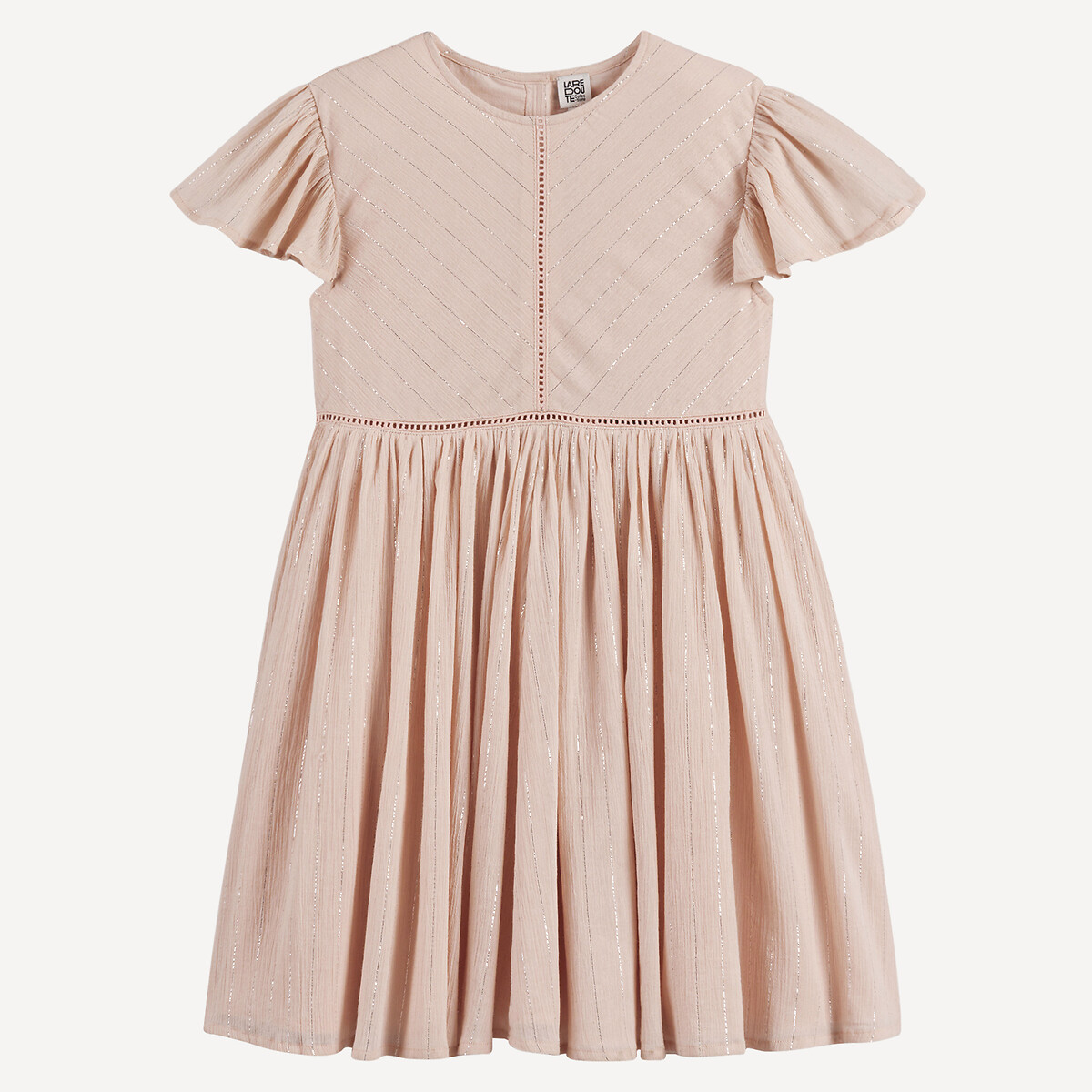 COLEÇÃO LA REDOUTE<br>Vestido de manga curta com babados