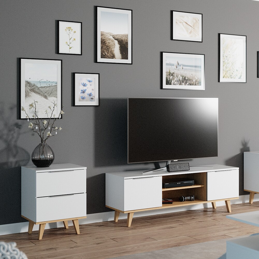 VICCO Kommode Nautica Sideboard weiß Eiche Anrichte Schrank Naschtschrank Skandi