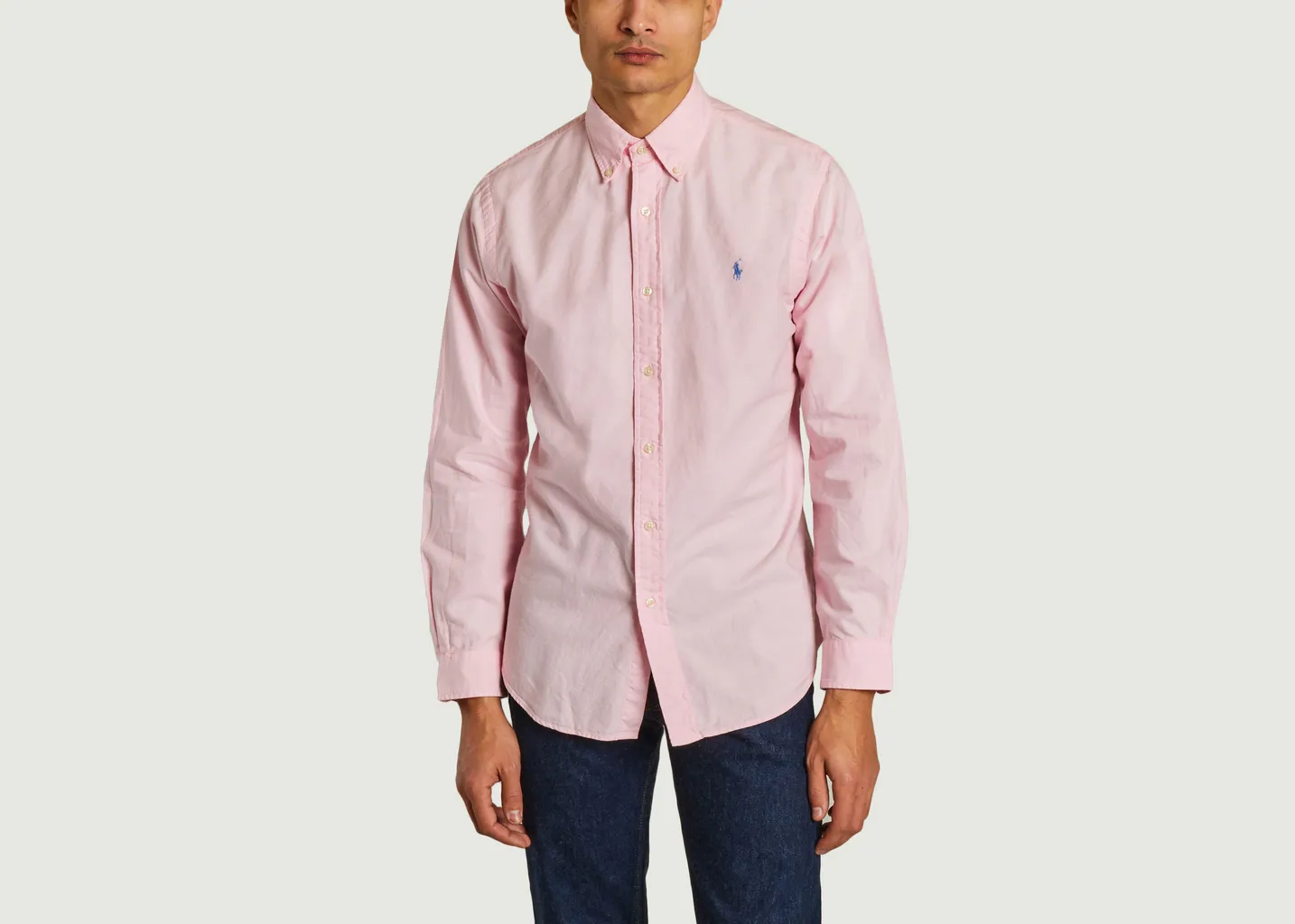 Chemise Oxford Cintrée Teinte En Pièce Polo Ralph Lauren