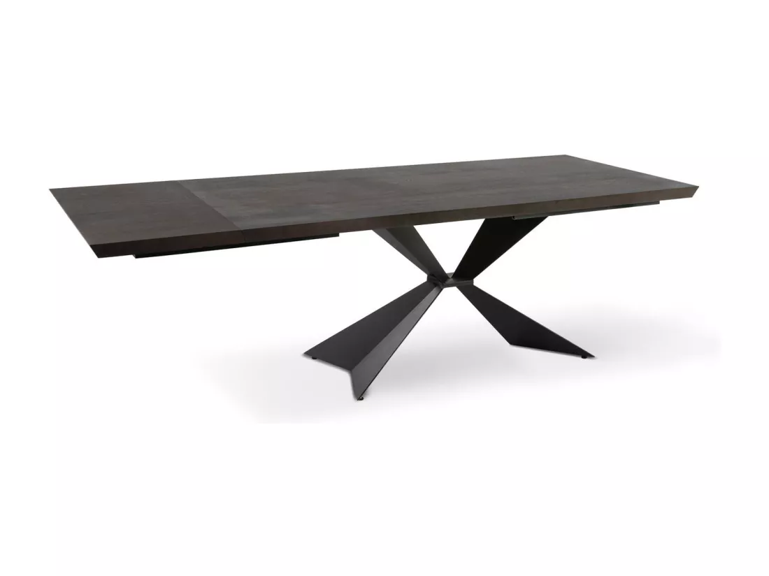 Stark Table extensible (160/240 x 90 cm) en placage noir