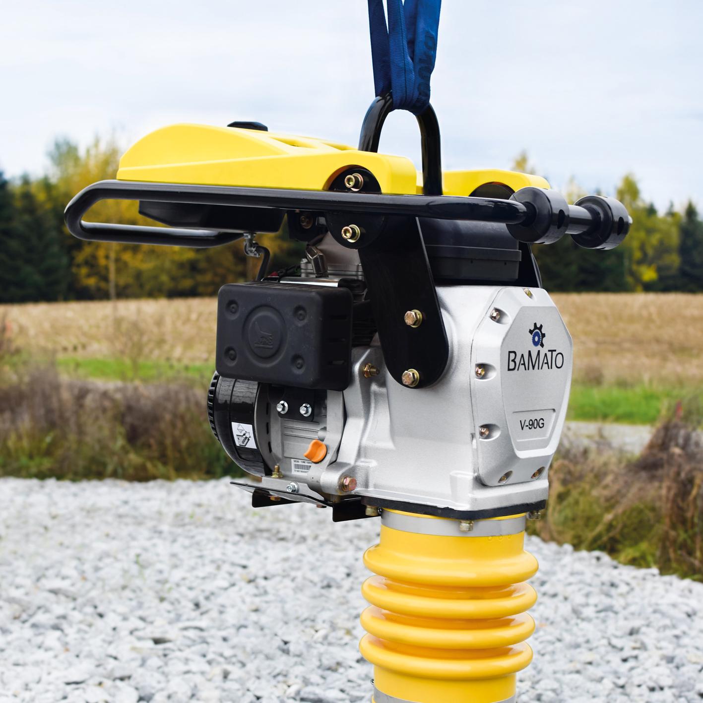 BAMATO Vibrationsstampfer V-90G mit Fahrwerk