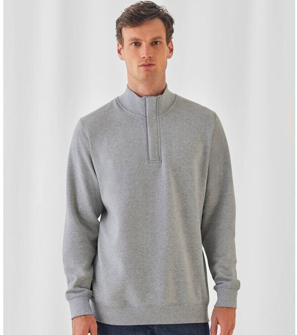 B&C BCID4 - Sweatshirt Col Zippé Homme