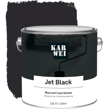 KARWEI muurverf RAL 9005 jet black mat 2,5 liter