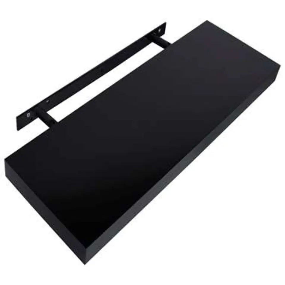 vidaXL - Wandschap - Zwart - MDF - 40 x 20 x 3.8 cm - 2 stuks