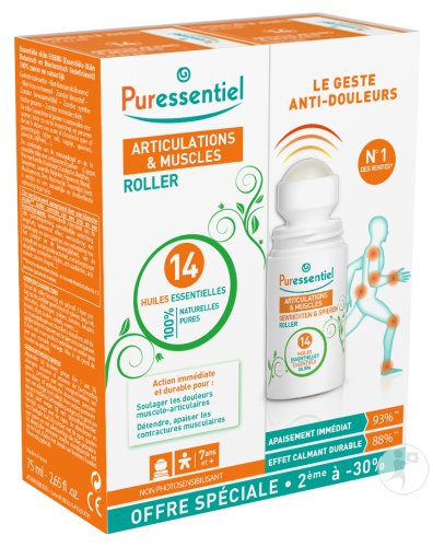 Puressentiel Articulations & Muscles Roller 2x75ml Promo 2e à -30%