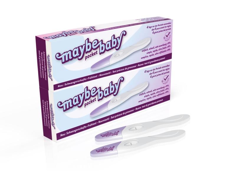 maybe-baby Schwangerschaftstest Pocket Frühtest 2er Pack Schwangerschaftstest Pocket Frühtest