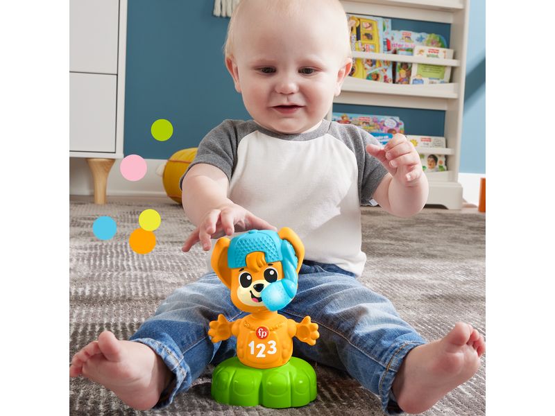 Fisher-Price Beat Bande Spring & Sing Fuchs Bruno -FR- Interaktives Fuchs-Lernspielzeug mit lustigen Liedern, Geräuschen und Sätzen