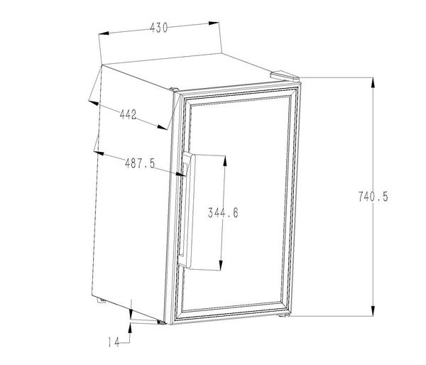 Cozze Kühlschrank Elements 63 l, ca.