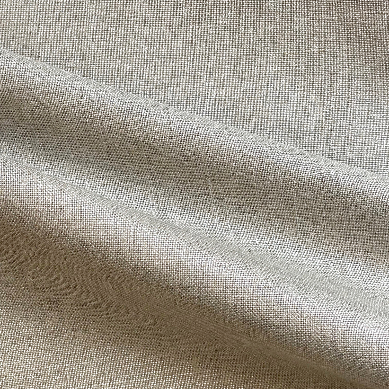 Tissu Enduit Au Mètre Lin Argenté
