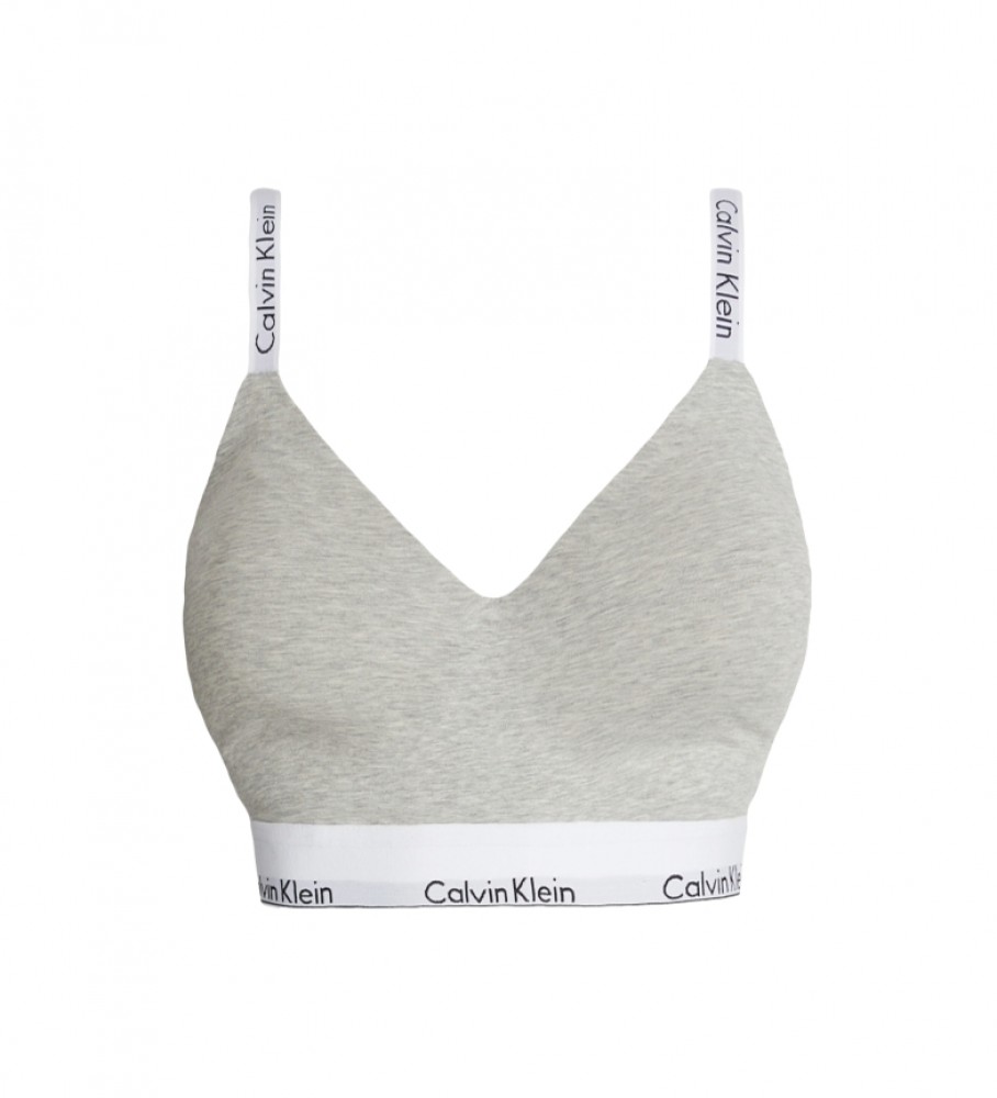 Sutiã Calvin Klein Modern Cotton com bojo completo, cinza