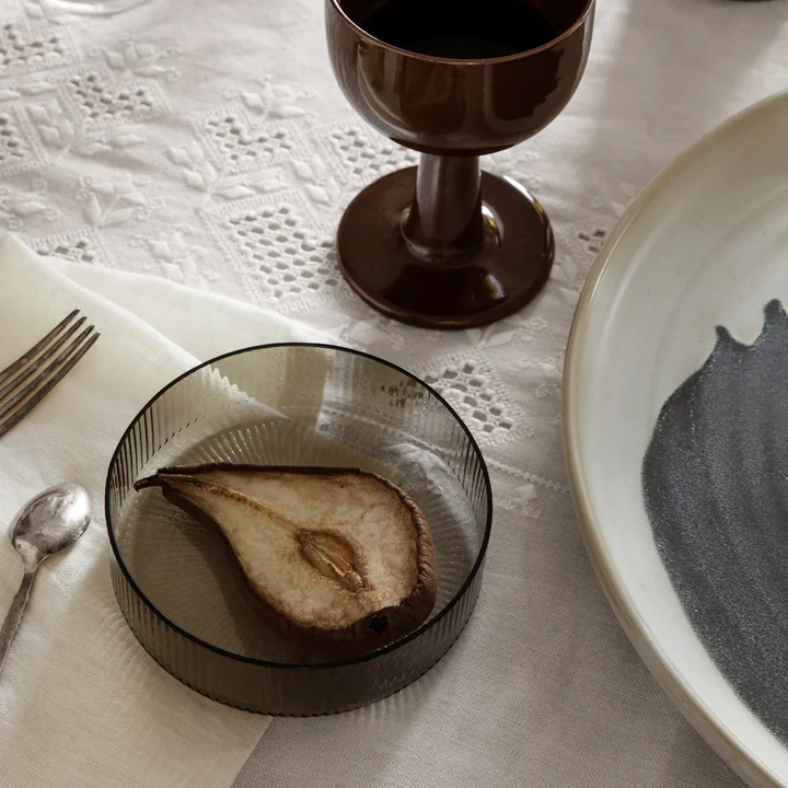 Ferm Living - Floccula Weinglas, braun
