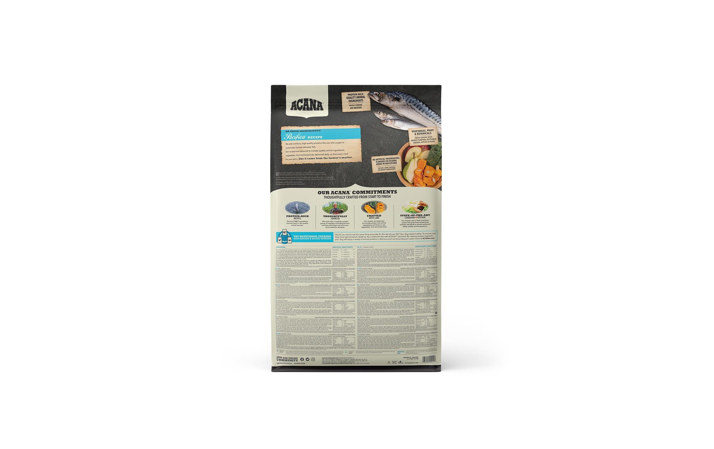 Trockenfutter Regionals Pacifica Recipe, 11.4 kgTrockenfutter für Hunde aller Rassen und Altersstufen