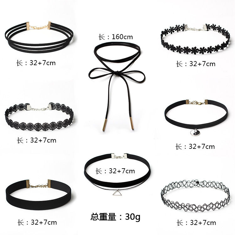 Seirios - Set van 8: Diverse Chokers