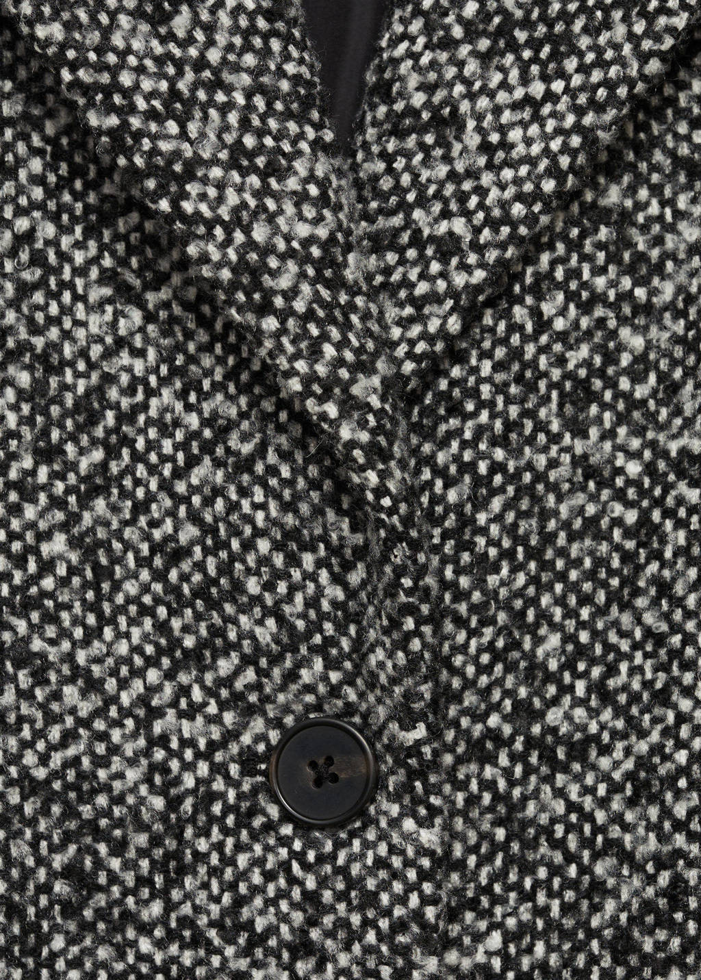 Mango Kids gemêleerdewinterjas zwart/wit melange