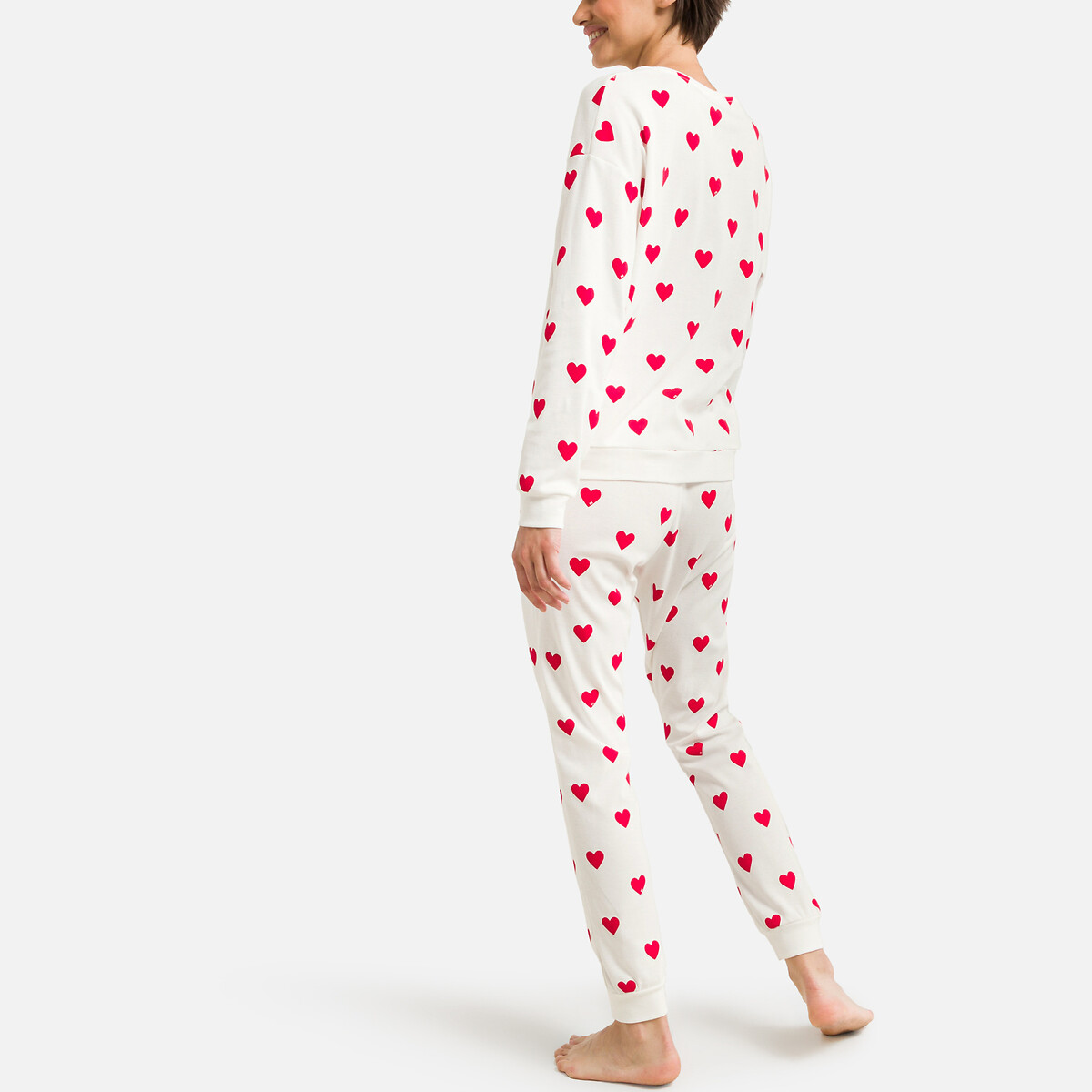 PETIT BATEAU<br>Pijama de algodão com estampa de coração
