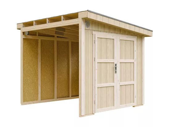 Abri de Jardin Qualité Premium 5,9 m² - H231x248x294 cm - Sans plancher e paroi latérale - Timbela M938B