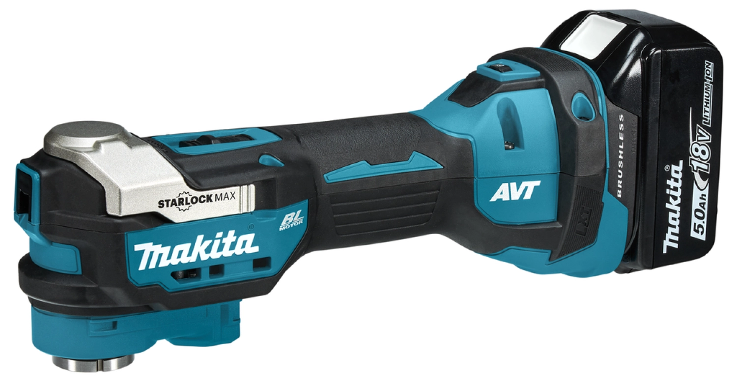 Makita DTM52RTJX2 18V Li-Ion accu multitool (2x 5,0Ah) incl. accessoireset in Mbox - koolborstelloos