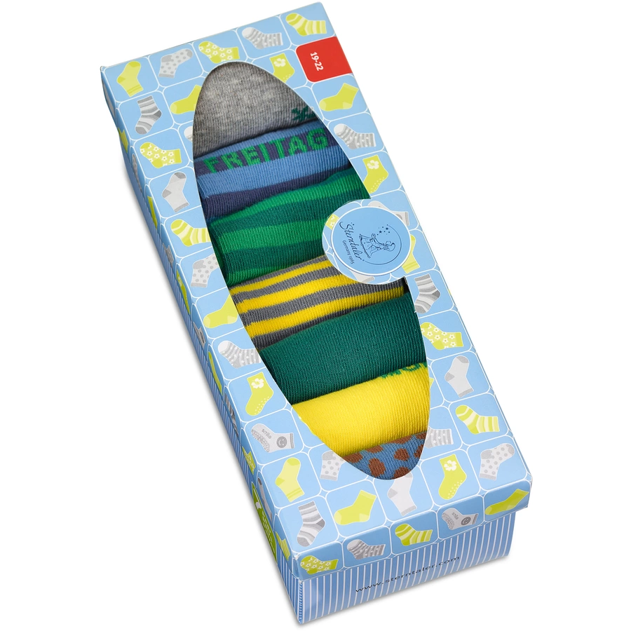 Sterntaler Söckchen Wochentage, 7er-Box dunkelgrün