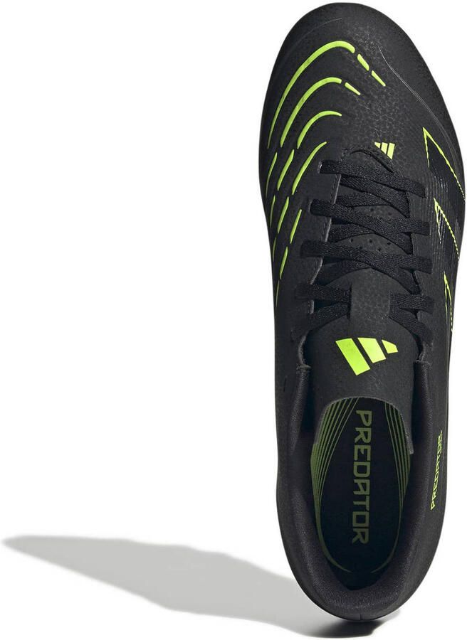 Adidas Predator Club Gras Kunstgras Voetbalschoenen (MG) Zwart Donkergrijs Neongeel