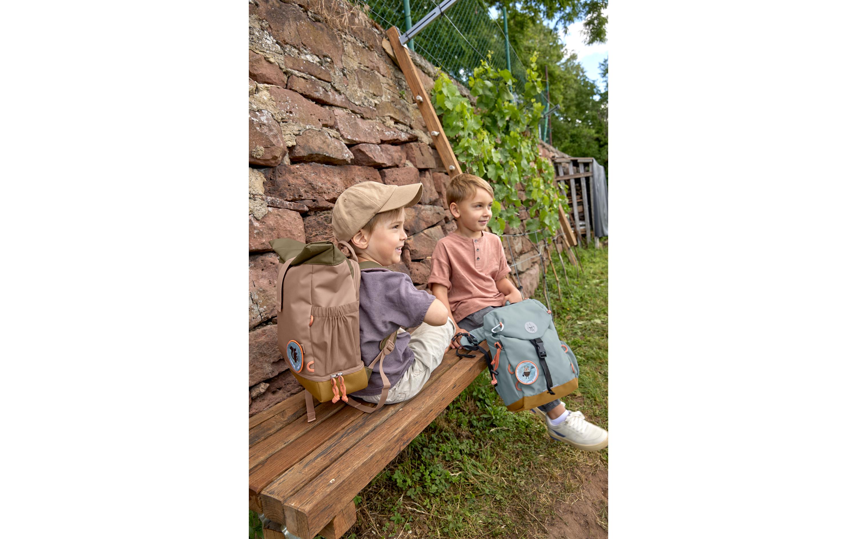 Rucksack Mini Rolltop Nature HaselnussWasserabweisender Kinderrucksack mit gepolsterten Schultergurten