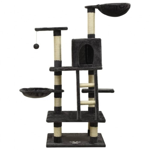 Arranhador completo para gatos, cor cinza