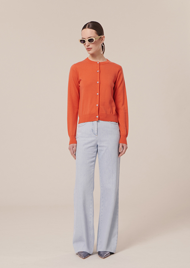 Gilet Gaëllecorail en laine et coton