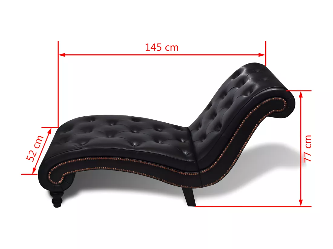 Chaise longue Marron Similicuir