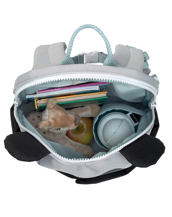 Kinderrucksack ABOUT FRIENDS – PAU PANDA (23x27x11) in schwarz/weiß