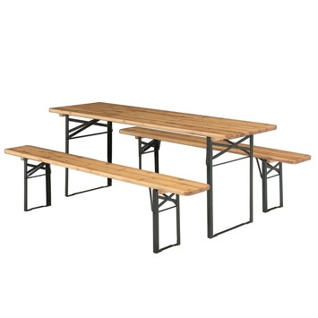 Biertafel naturel hout 200 x 60 cm