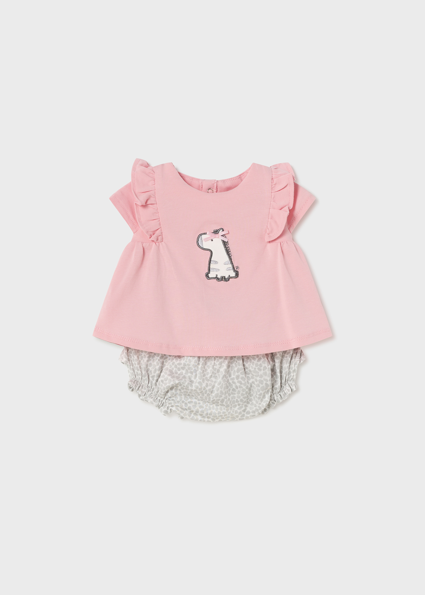 Conjunto de 2 peças em algodão sustentável para recém-nascidos.