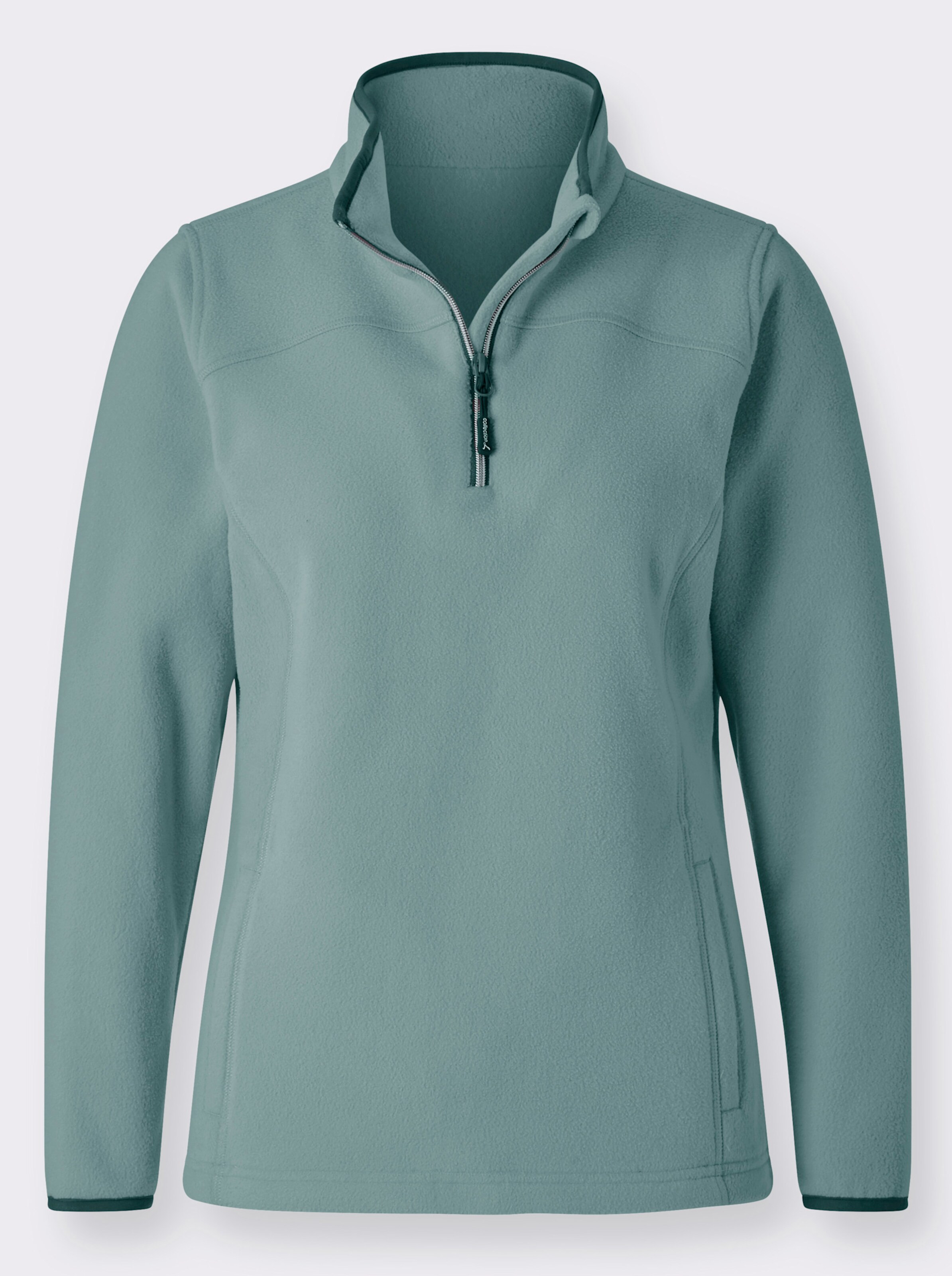 Fleeceshirt mit Stehkragen