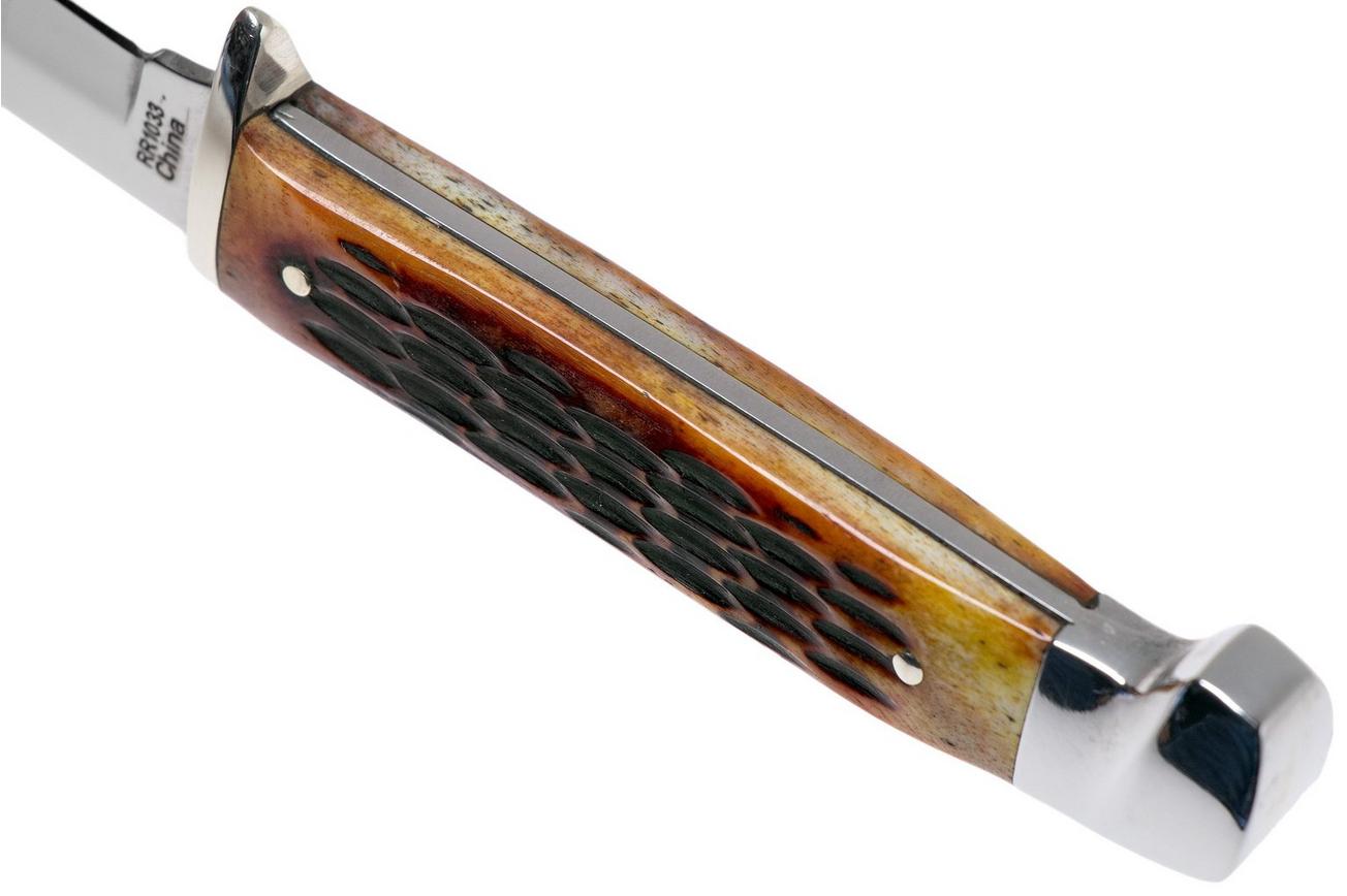 Rough Ryder Small Hunter Amber Bone RR1033 jachtmes