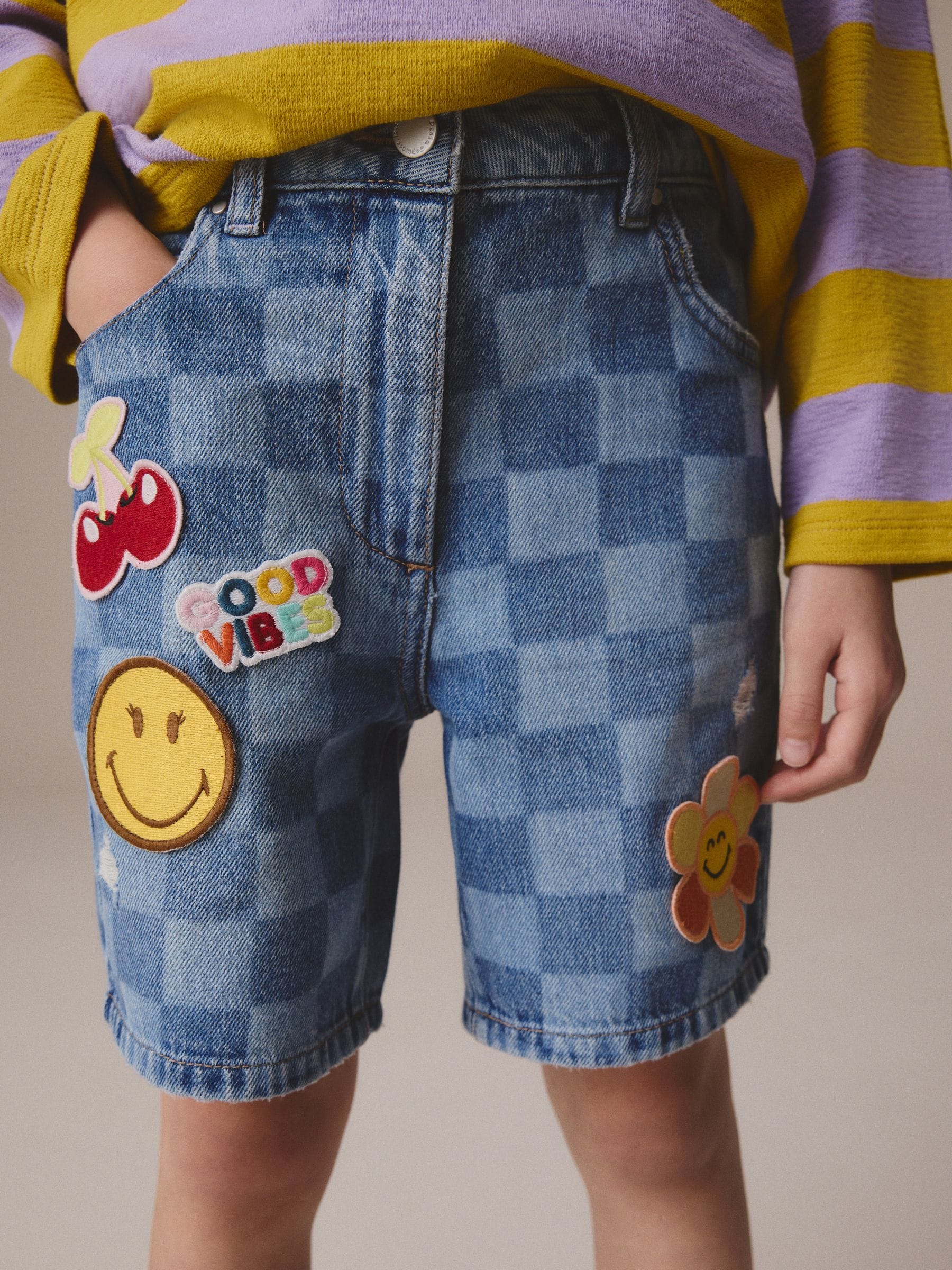 Normaal blauw - SmileyWorld®-short (3-16jr)