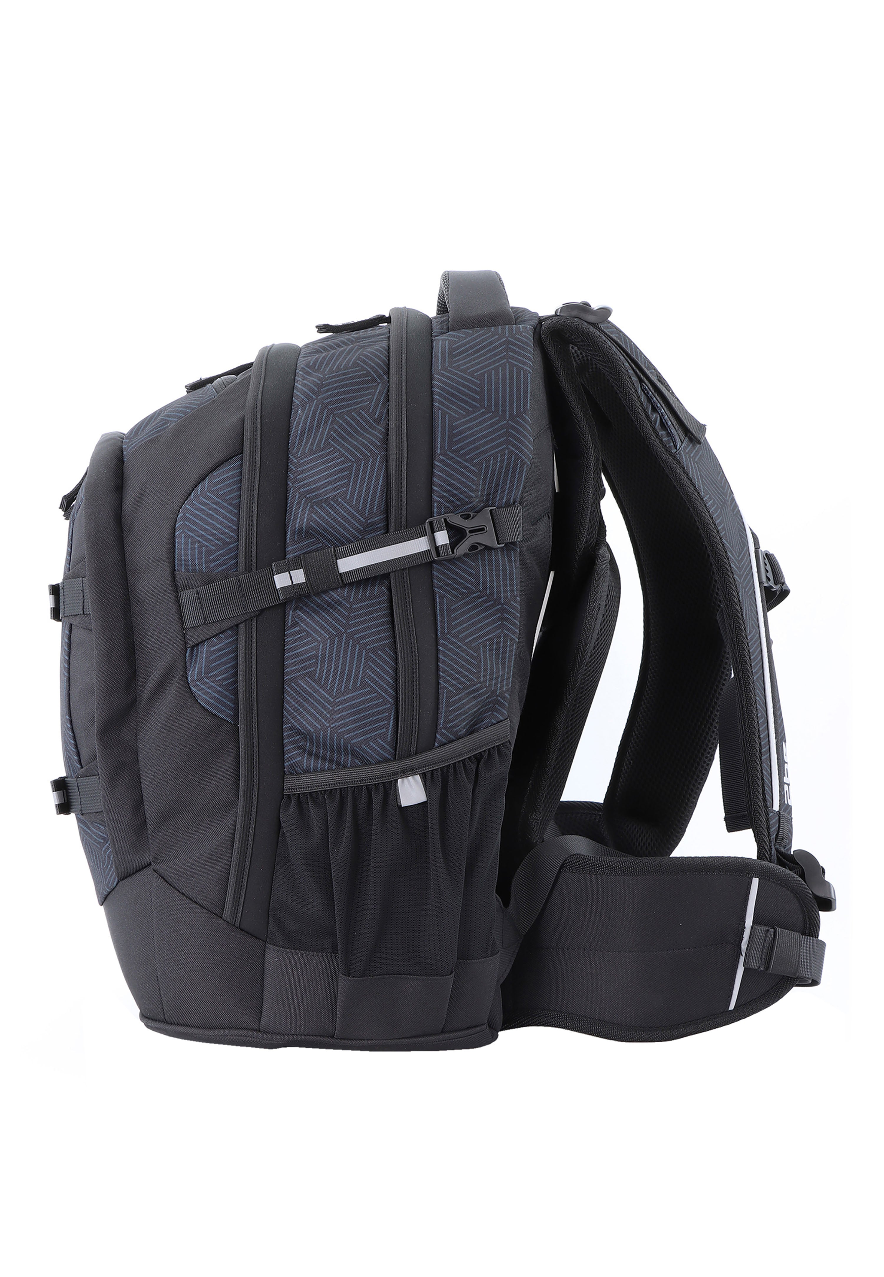 2be School Backpack Rugzak Zwart-Grijs