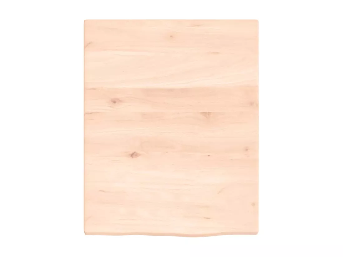 Étagère de vasque murale acier et bois de chêne massif