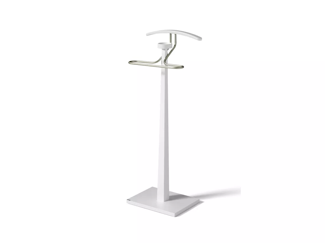 Valet de nuit - H112cm x L46cm x P34cm - hêtre massif blanc - Monolithe