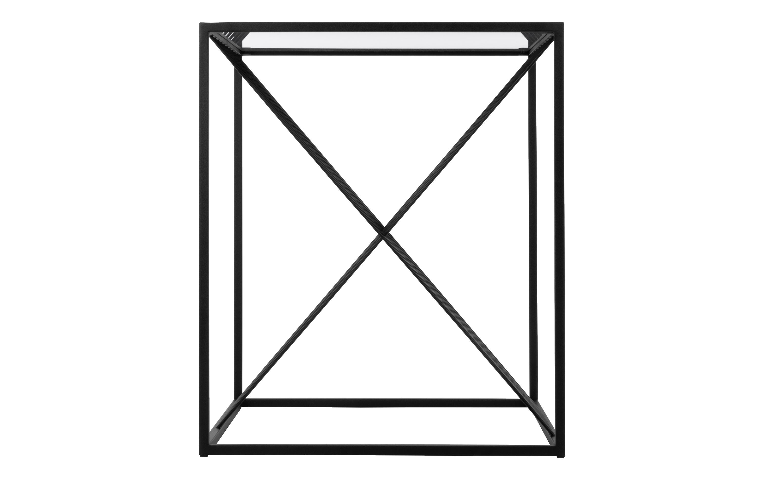 Beistelltisch Otawara Ø 45.5 x 55 cm, Schwarz<br>Quadratischer Beistelltisch für vielseitige Nutzung im Raum