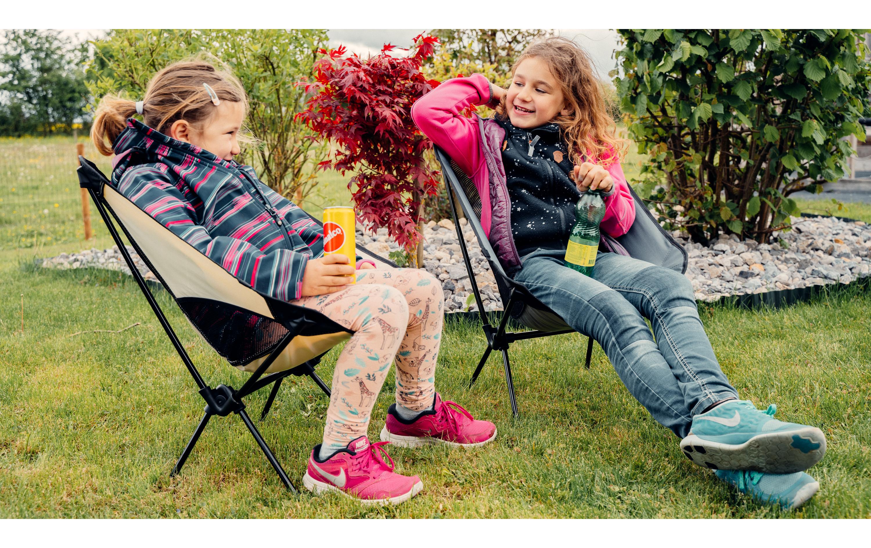 Campingstuhl Tief Taupe AluminiumCampingstuhl