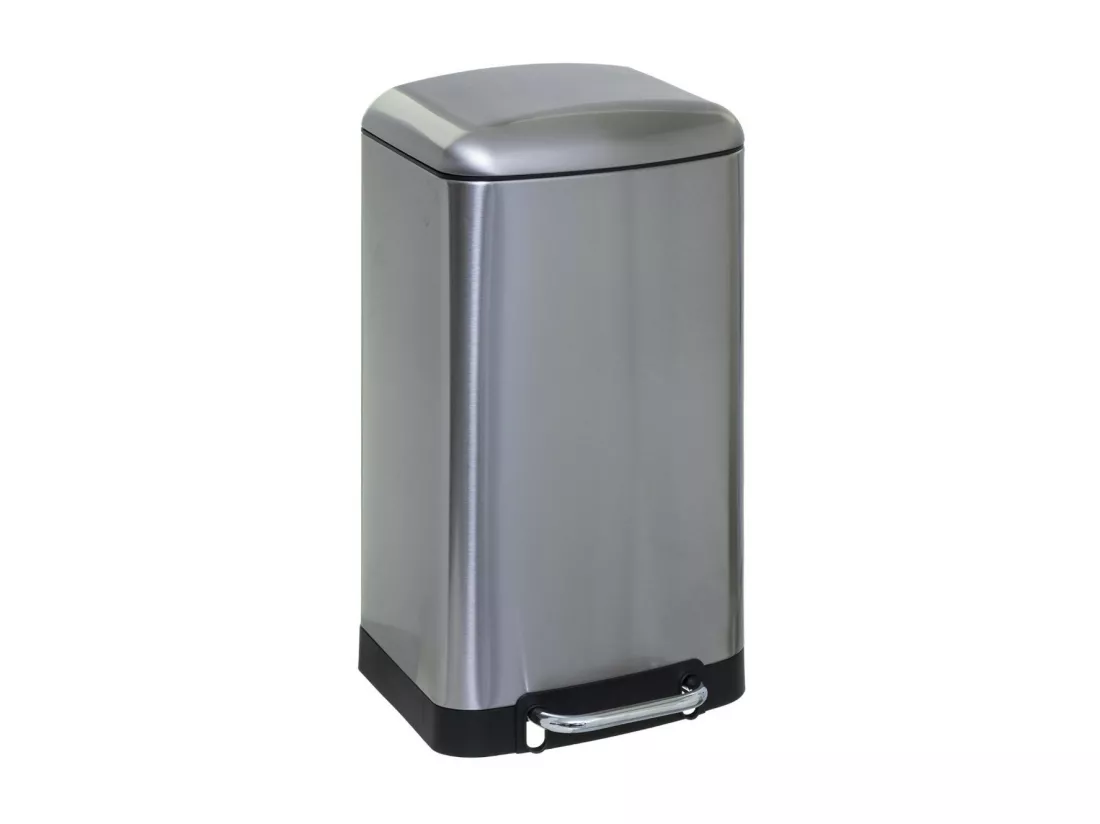 Poubelle en Métal 30 Litres Inox ouverture à pédale