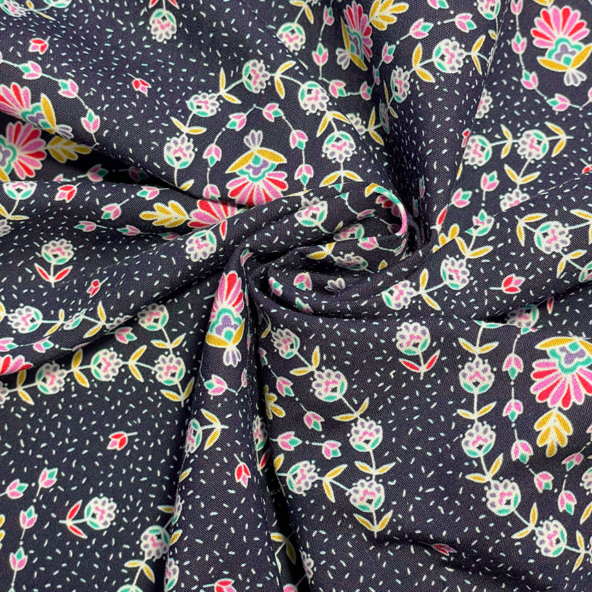 Coupon Tissu 50 Cm Bleudana