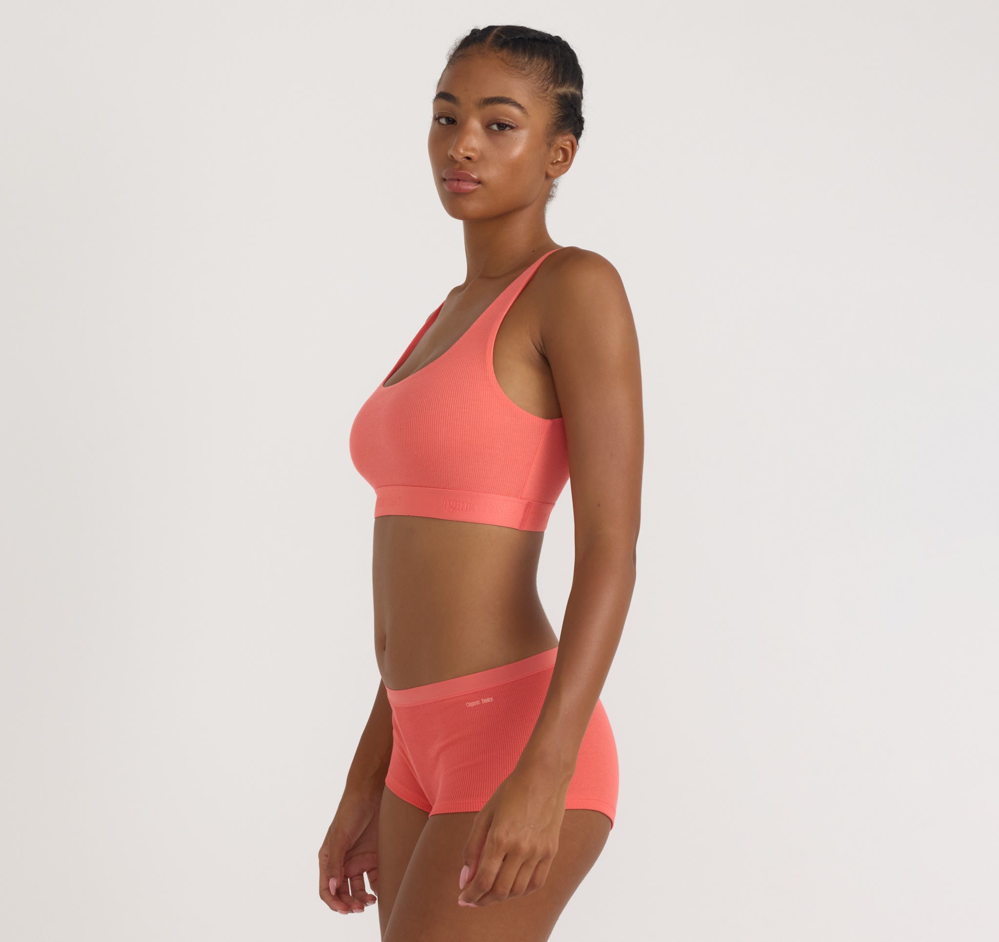 ORGANIC COTTON<br>Core Rib Tank Bralette