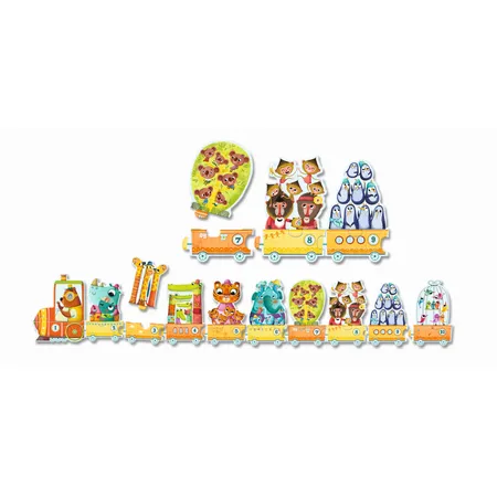 Djeco Lernspiel: Puzzle duo: Erstes Zählen, 20 Teile