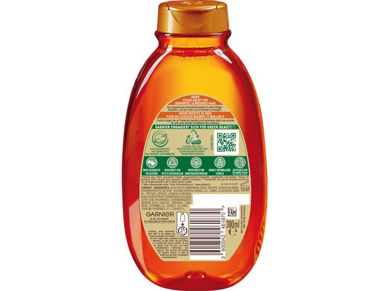 Garnier Shampoo Kamelie- und Arganöl 300 ml Pflegendes Haarshampoo für trockenes Haar