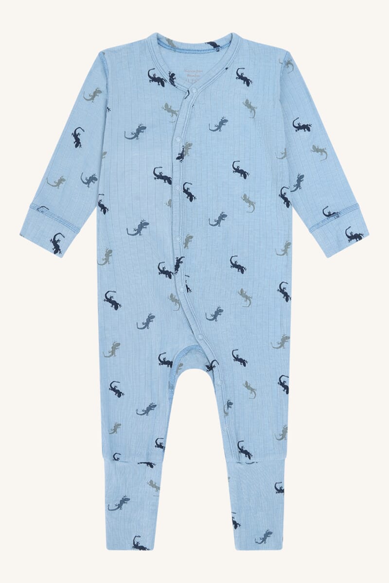 Mulle Heldrakt Lizards light blue - Hust & Claire - Rumpetroll