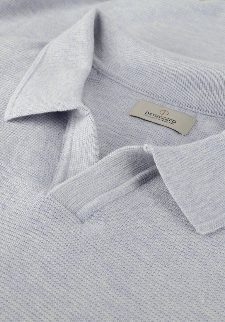 DSTREZZED blauwe dstrezzed polo polo s/s melange slub