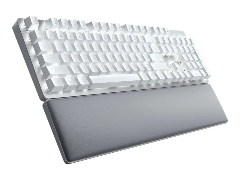 Razer Pro Type Ultra - Tastatur - bagbelyst - trådløs - USB-C, Bluetooth, 2.4 GHz - QWERTY - USA - tastkontakt: Razer Yellow