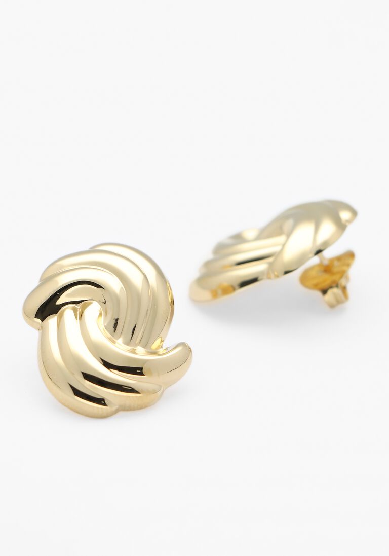 goudkleurig lott. gioielli sieraad double wave