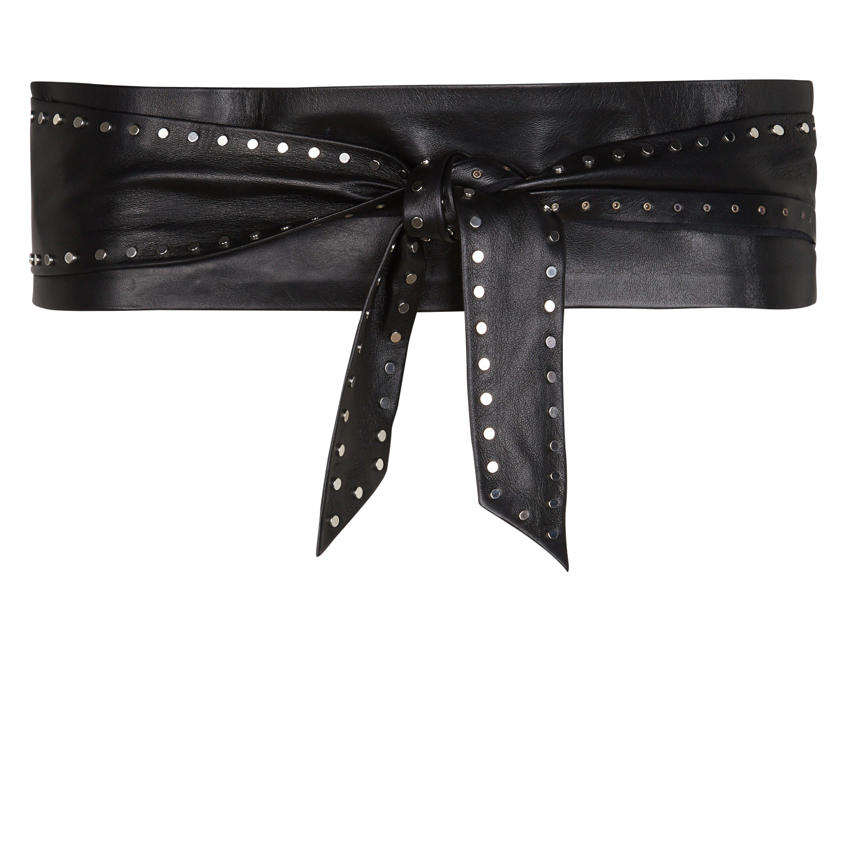 NERADAY - Ceinture à nouer en cuir | Noir