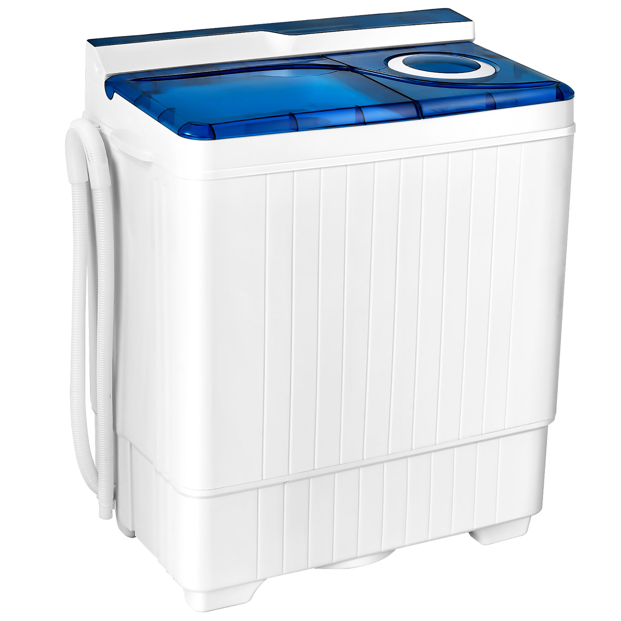 Costway 26 lb Machine à laver semi-automatique portable avec pompe de vidange intégrée, bleu