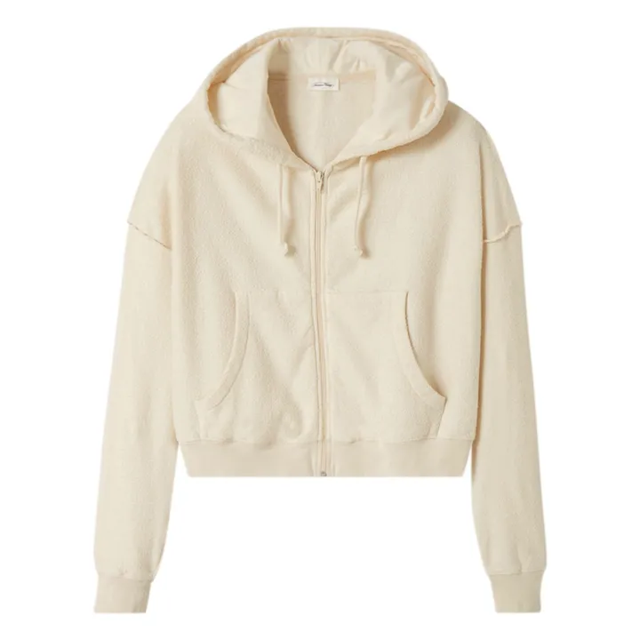 American Vintage Sweat Zippé Bobypark Coton Bio | Ecru